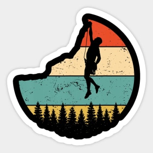 Vintage Rock Climbing T Shirt Mountain Climber Sticker